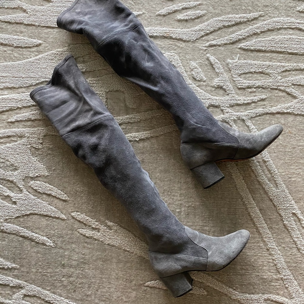 COPY - Schutz over the knee suede boots.